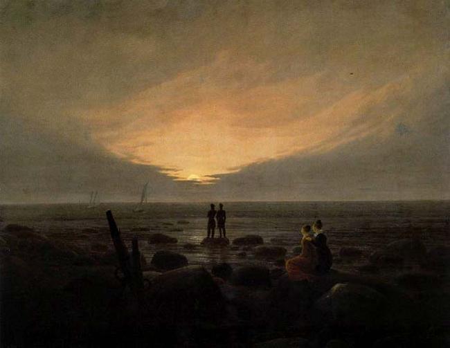 Caspar David Friedrich Moonrise by the Sea Germany oil painting art